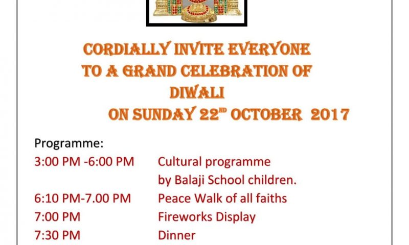 Diwali Celebrations on 22nd October 17